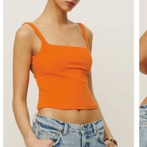 Reformation Bright Orange Tank Top